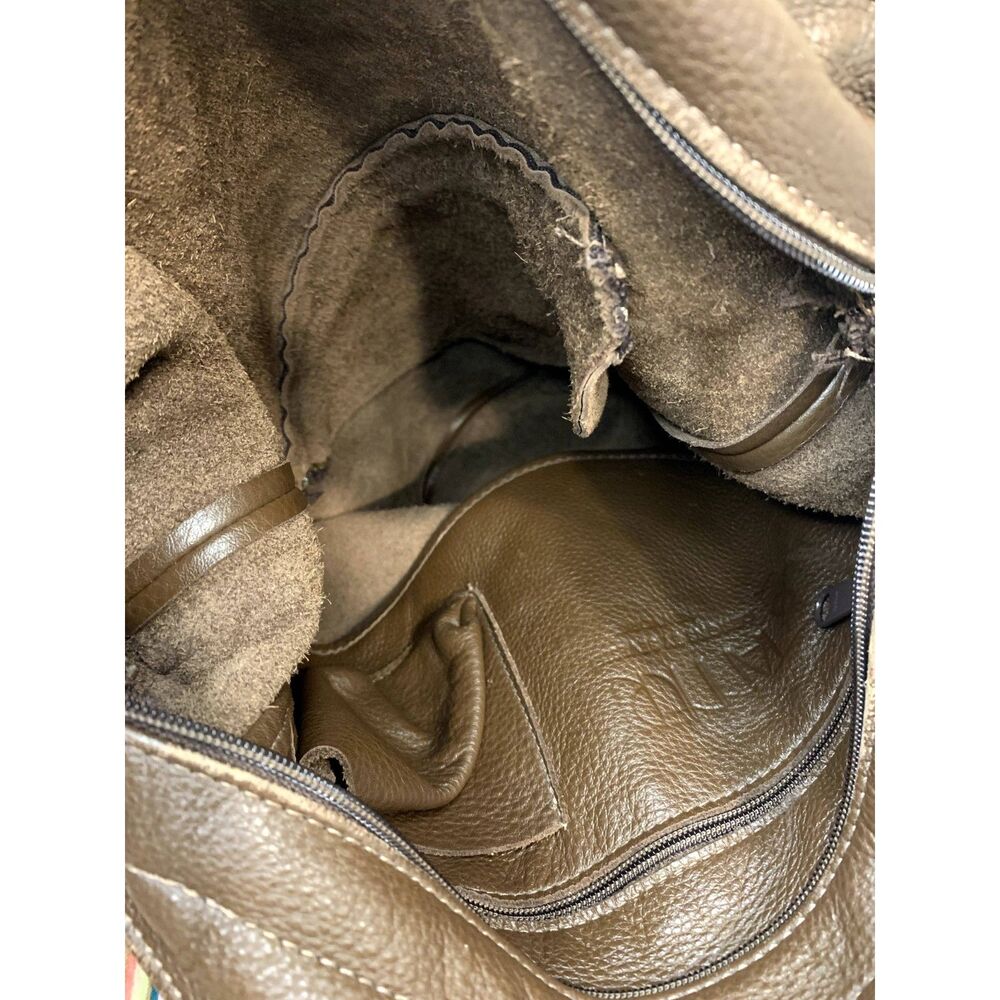 Vtg Village Tannery by Sevestet New York Chocolate Brown Leather Crossbody Bag - Picture 4 of 11